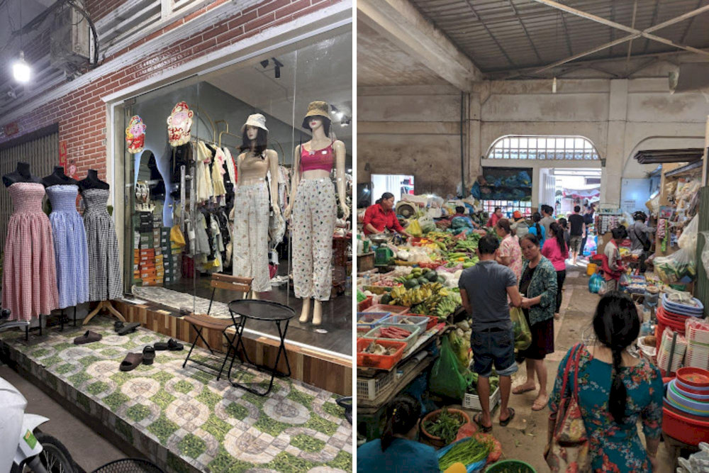 Chợ Bavet bán đa dạng các mặt hàng